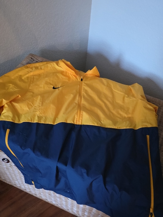 Nike Other - Mens Nike Yellow and Navy Colorblock Windbreaker Jacket